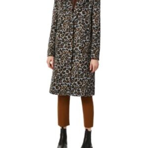 Bernardo Blue and Brown Patterned Coat